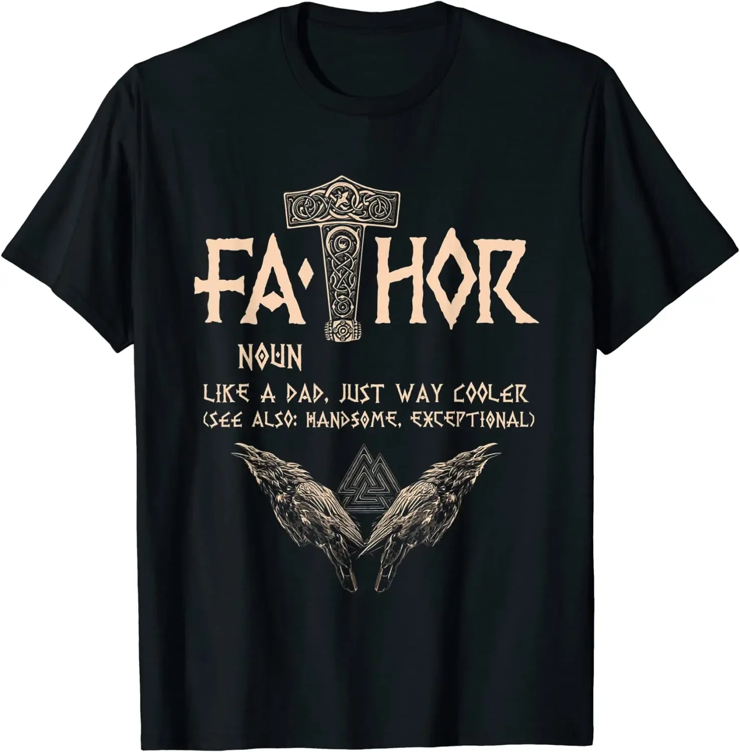 Mens Fa-Thor Like Dad Hugin And Munin Valknut T-Shirt Gift Premium Cotton Short Sleeve O-Neck Mens Tshirt S-3XL
Mens Fa-Thor Like Dad Hugin And Munin Valknut T-Shirt Gift Premium Cotton Short Sleeve O-Neck Mens Tshirt S-3XL