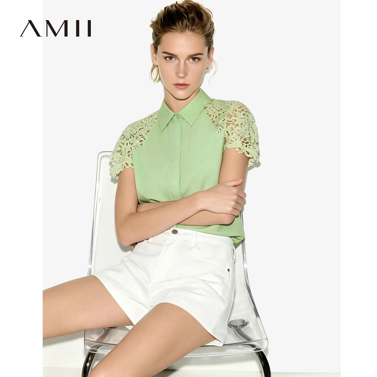 Amii Women Shirt 2026 Summer New Lace Patchwork Lapel Collar Dolman Sleeve Blouse Loose Mid Length Office Cotton Shirt 12642040
Amii Women Shirt 2026 Summer New Lace Patchwork Lapel Collar Dolman Sleeve Blouse Loose Mid Length Office Cotton Shirt 12642040