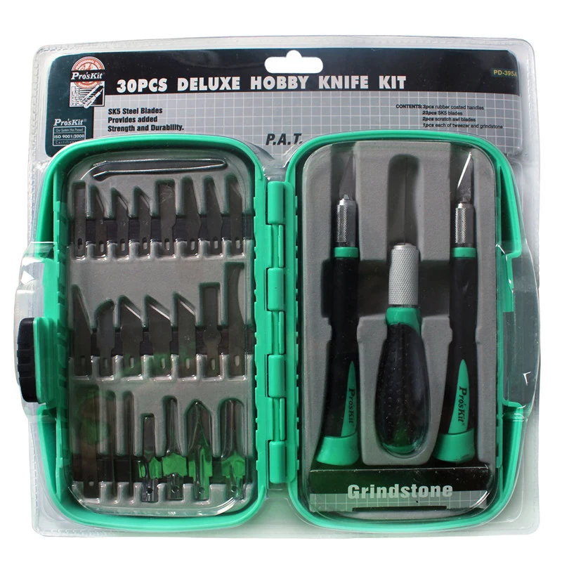 PD-395A 30-piece Carving Knife Set Woodworking Film Cutting Rubber Stamp Utility Knife Handmade Knife SK5 Blade
PD-395A 30-piece Carving Knife Set Woodworking Film Cutting Rubber Stamp Utility Knife Handmade Knife SK5 Blade