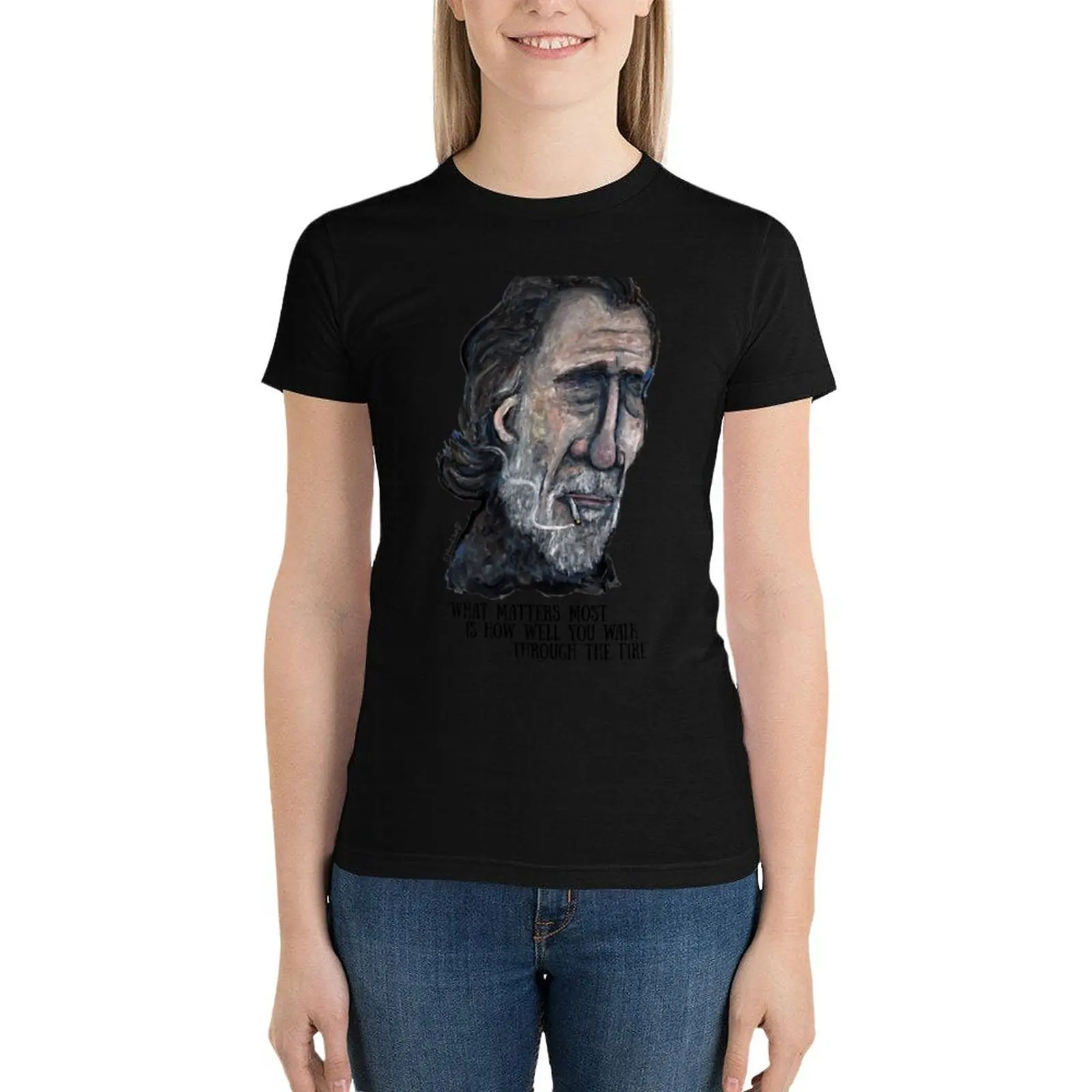 Bukowski T-Shirt vintage clothes plus size tops white t-shirt dress for Women sexy
Bukowski T-Shirt vintage clothes plus size tops white t-shirt dress for Women sexy