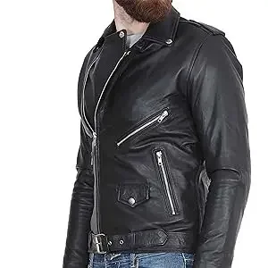 Men Leather Jacket -imitation Lambskin Winter Vintage Motorcycle Biker Jacket, Moto Riding & Racing Jacket 17 S901b7690a2734eecbfecc23962cdaca0y
