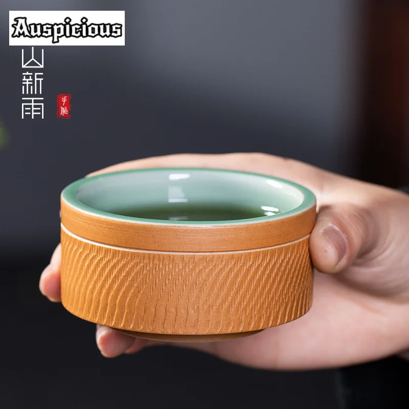100ML Longquan Celadon Teacup Handmade Knife Jumping Ceramic Master Cup Vintage Water Jug Chazhan Tea Household Tableware Gifts
100ML Longquan Celadon Teacup Handmade Knife Jumping Ceramic Master Cup Vintage Water Jug Chazhan Tea Household Tableware Gifts