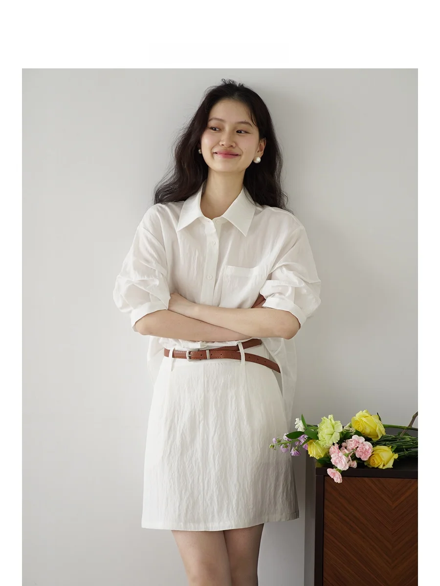 Jiuzhouli Summer New Design Sense irt Dr Women's Inteated Two-Piece Dr High Waist ort Sve Button up
Jiuzhouli Summer New Design Sense irt Dr Women's Inteated Two-Piece Dr High Waist ort Sve Button up