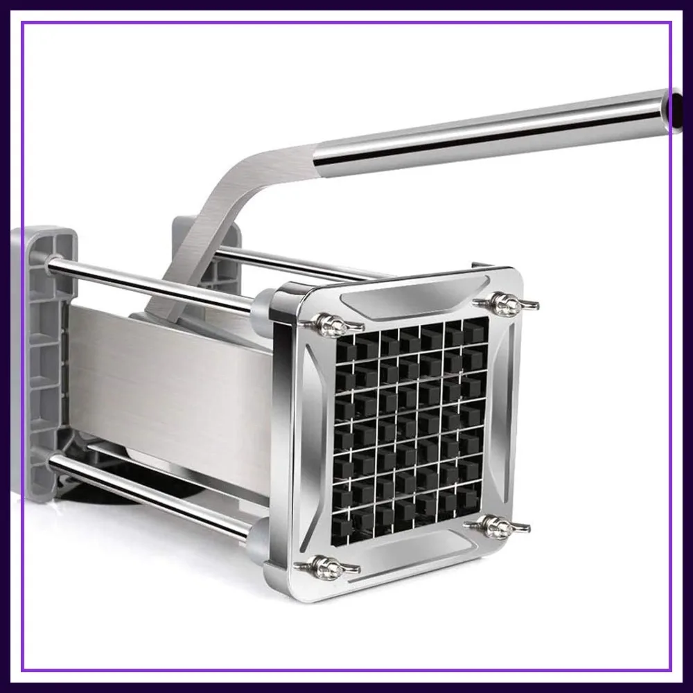 French Fry Cutter, Professional Potato Cutter Stainless Steel with 1/2-Inch Blade for Potatoes Carrots Cucumbers
French Fry Cutter, Professional Potato Cutter Stainless Steel with 1/2-Inch Blade for Potatoes Carrots Cucumbers