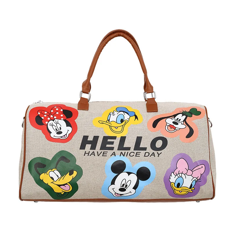 Disney Canvas Travel Bag for Woman Cute Mickey Mouse Large Capacity Duffle Bag Luxury Designer Handbag Portable Fashion Trend
Disney Canvas Travel Bag for Woman Cute Mickey Mouse Large Capacity Duffle Bag Luxury Designer Handbag Portable Fashion Trend