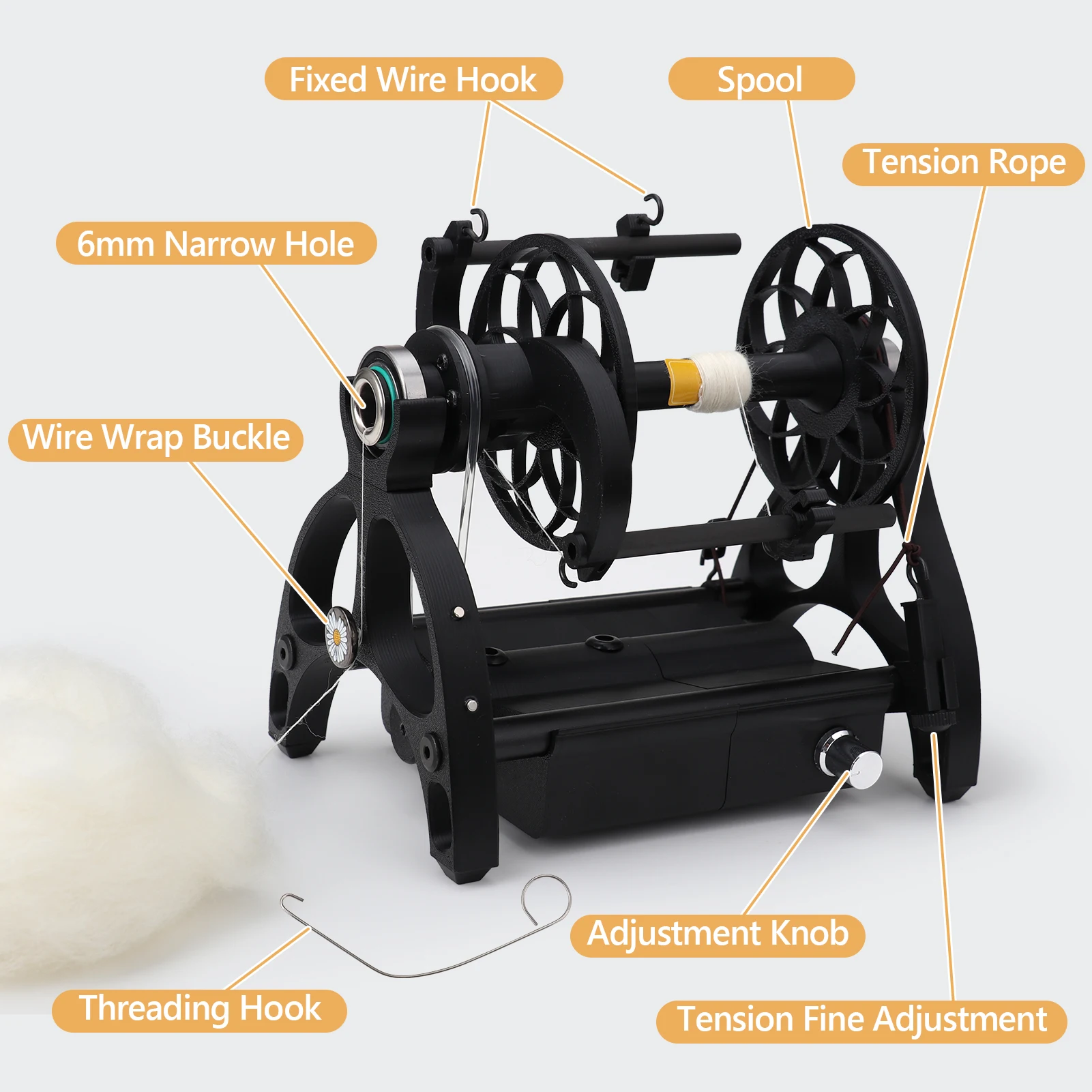 Electric Spinning Wheel Cotton Thread Making Machine for Yarn Making Premium Adjustable Speed
Electric Spinning Wheel Cotton Thread Making Machine for Yarn Making Premium Adjustable Speed