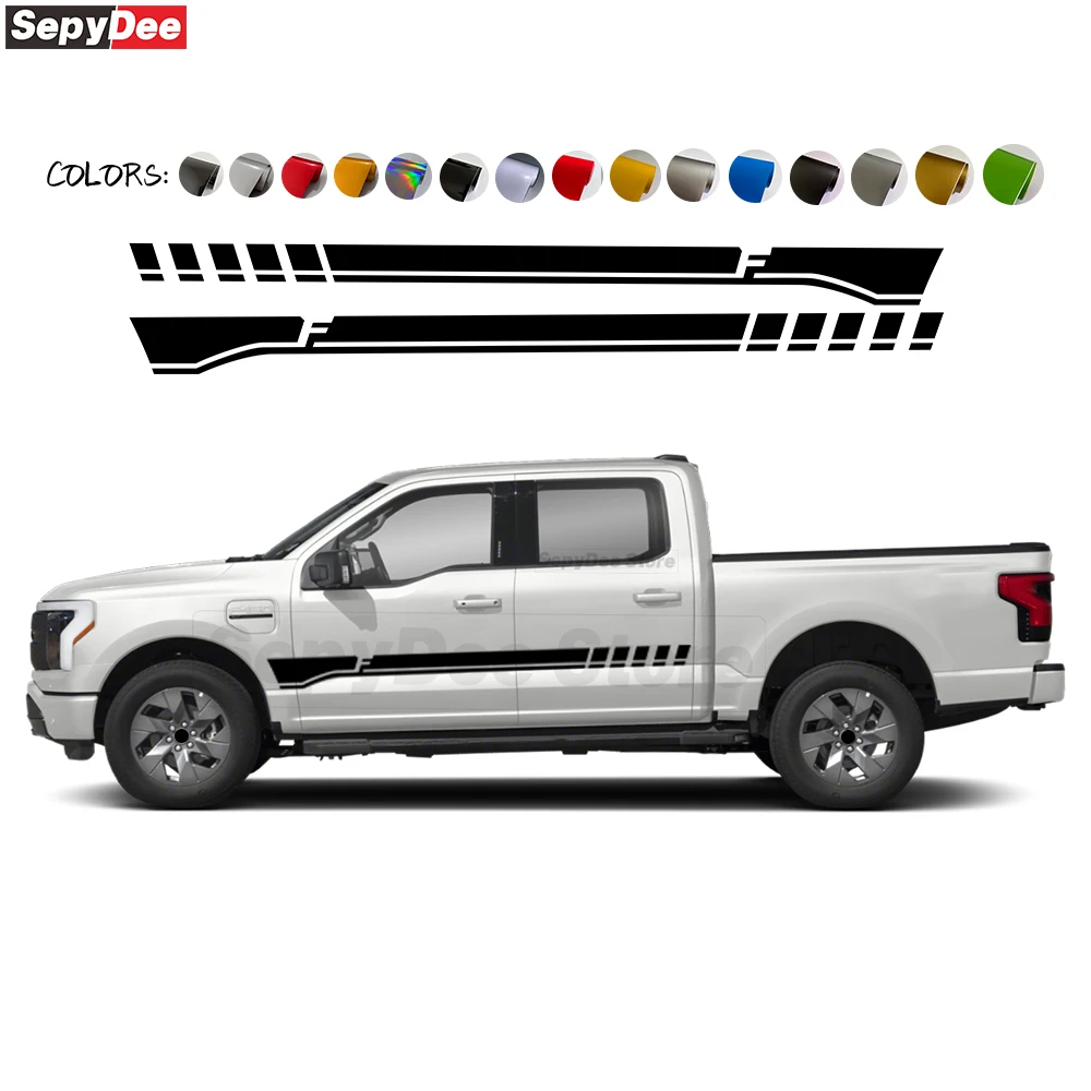 2Pcs Car Door Side Skirt Stickers for Ford F-150 F150 2020-2025 Body Rocker Panel Racing Stripes Vinyl Decal Car Accessories
2Pcs Car Door Side Skirt Stickers for Ford F-150 F150 2020-2025 Body Rocker Panel Racing Stripes Vinyl Decal Car Accessories