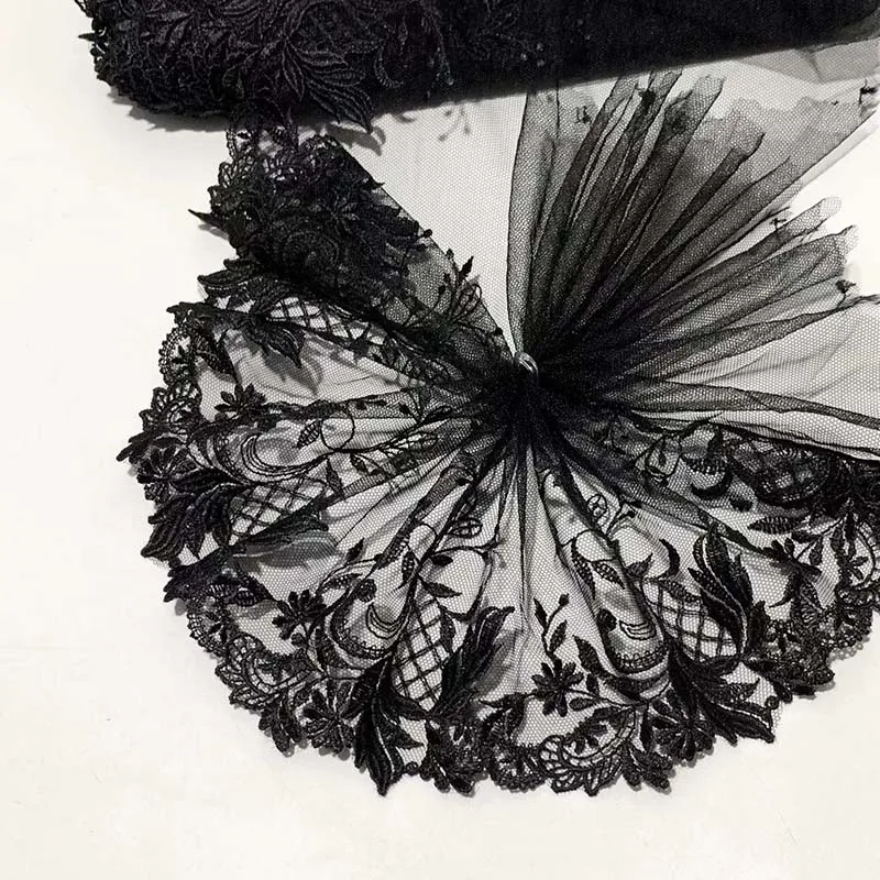 15Yards Black Flower Embroidery Lace Trim Skirt Hem For Clothes Sewing Accessories Bra Lingerie Wedding Dress
15Yards Black Flower Embroidery Lace Trim Skirt Hem For Clothes Sewing Accessories Bra Lingerie Wedding Dress