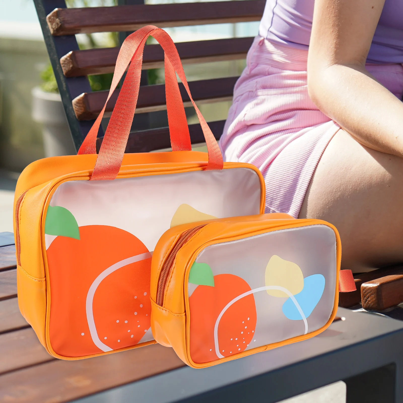 2pcs Wash Bag Clear Travel Toiletry Pouches Makeup Essentials Orange Small Medium Long Trip Family Storage Organizer
2pcs Wash Bag Clear Travel Toiletry Pouches Makeup Essentials Orange Small Medium Long Trip Family Storage Organizer