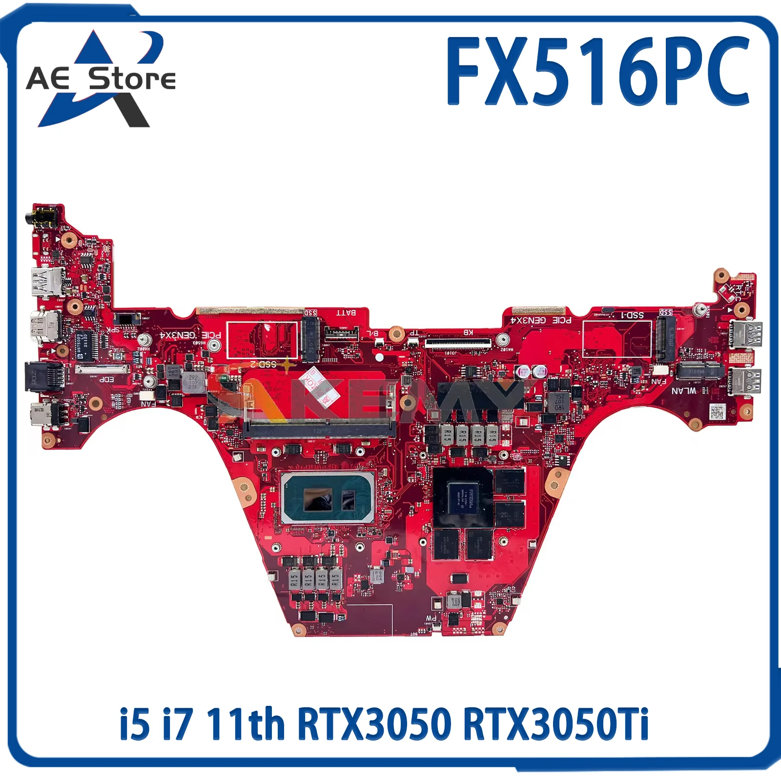 Материнская плата AE FX516PC для ASUS FX516PR FX516PM FX516PE FX516PEZ FX516PCZ, материнская плата для ноутбука с i5 i7 11th RTX3050 RTX3050Ti
Материнская плата AE FX516PC для ASUS FX516PR FX516PM FX516PE FX516PEZ FX516PCZ, материнская плата для ноутбука с i5 i7 11th RTX3050 RTX3050Ti