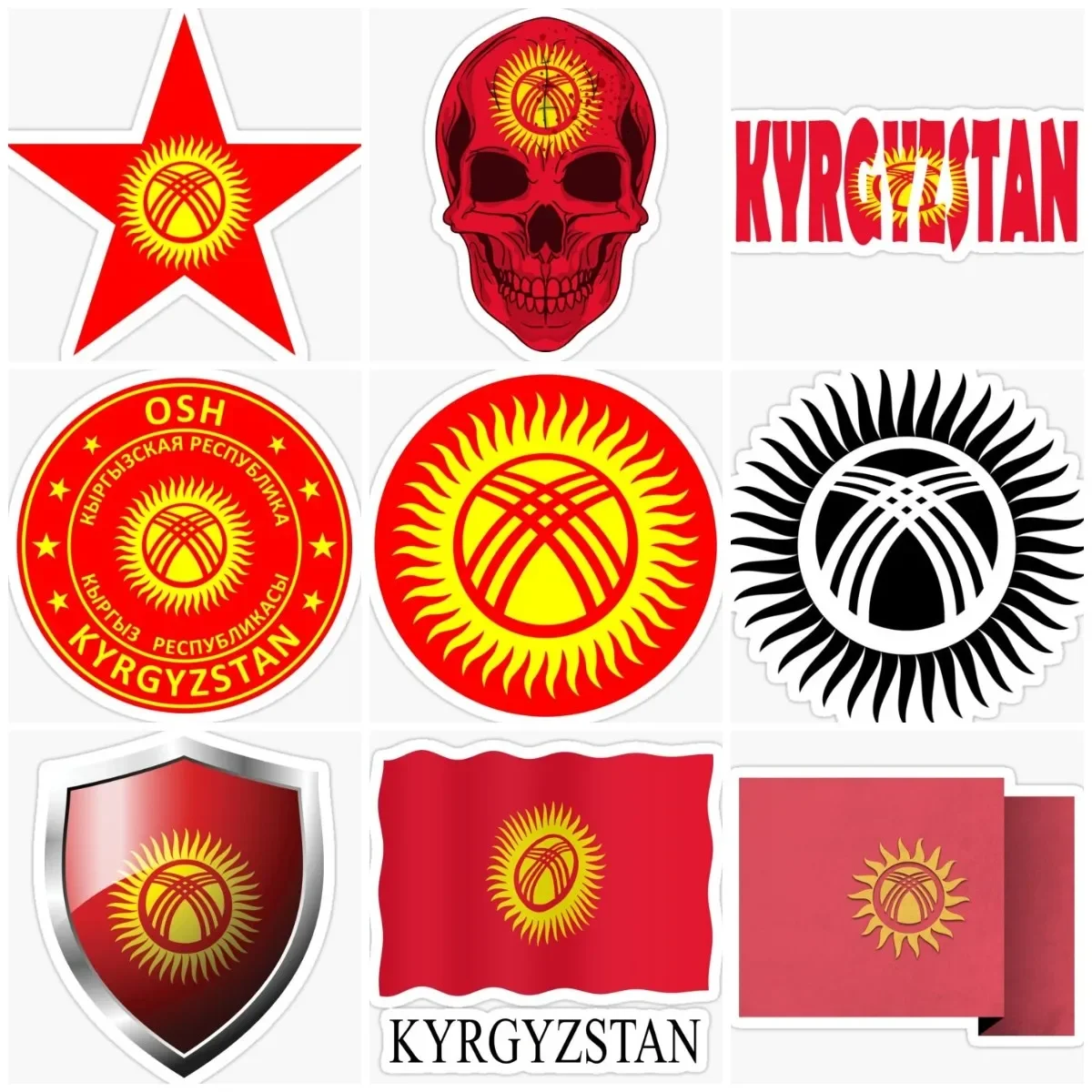 Kyrgyzstan KGZ Flag Map Creative Sticker Vinyl Car Laptop Accessories Camper Truck Window Glass Helmet Racing Wall Door Decal
Kyrgyzstan KGZ Flag Map Creative Sticker Vinyl Car Laptop Accessories Camper Truck Window Glass Helmet Racing Wall Door Decal