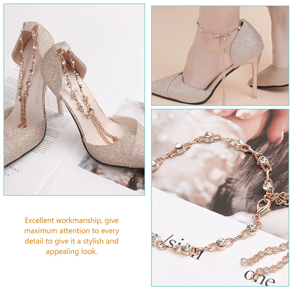 4pcs Rhinestones Shoe Chain For Heels High Heel Ankle Chain Anti Lost Decor Women Crystal Shoe Chains Jewelry Accessory
4pcs Rhinestones Shoe Chain For Heels High Heel Ankle Chain Anti Lost Decor Women Crystal Shoe Chains Jewelry Accessory