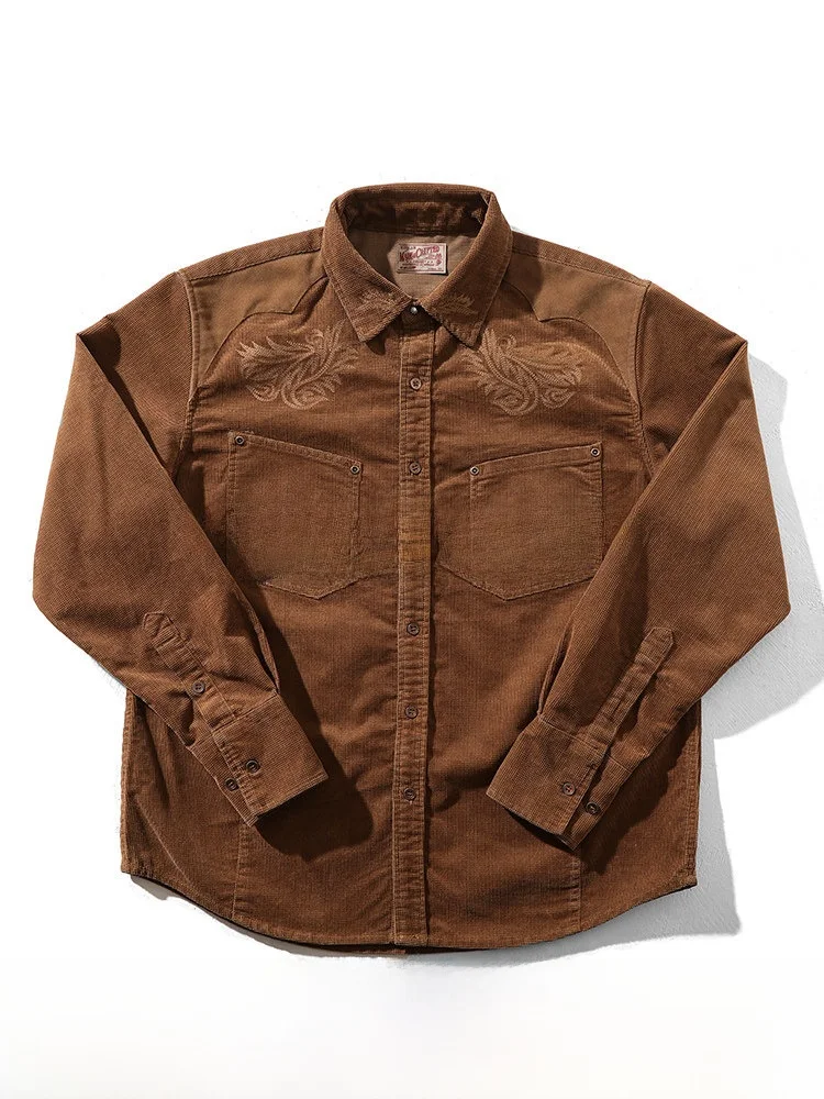 MBBCAR Western Series Long Sve Embroidered Corn Corduroy Narrow irt Vintage American Sle Youth Cotton Polyester Blend
MBBCAR Western Series Long Sve Embroidered Corn Corduroy Narrow irt Vintage American Sle Youth Cotton Polyester Blend