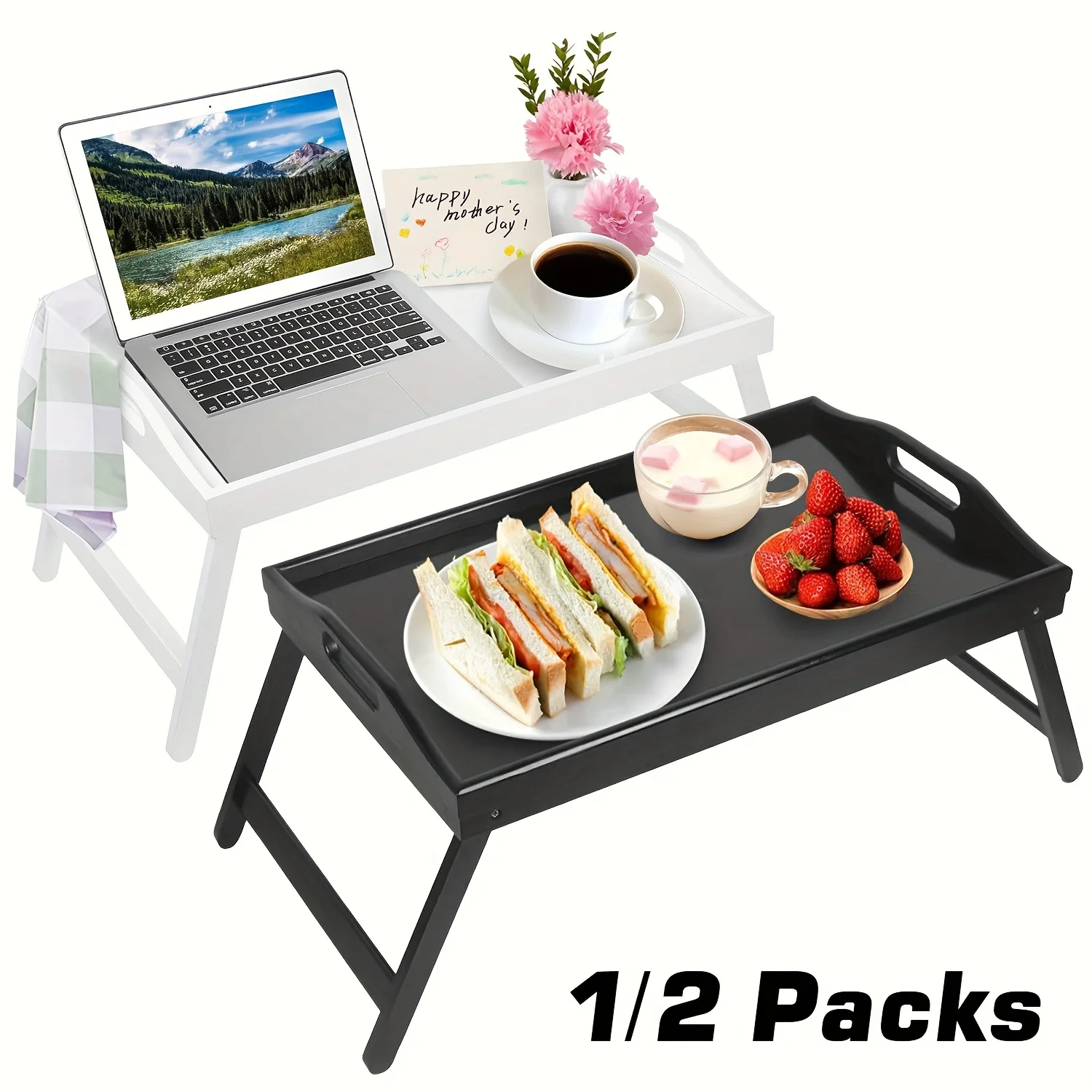 usA Bamboo Bed Tray Table Measuring 19.32 by 11.83 Inches, Featuring Handles And Folding Legs, Perfect for Breakfast, Snacks, Or Working While on The Sofa Or Bed, Sold in a Half Packd
usA Bamboo Bed Tray Table Measuring 19.32 by 11.83 Inches, Featuring Handles And Folding Legs, Perfect for Breakfast, Snacks, Or Working While on The Sofa Or Bed, Sold in a Half Packd