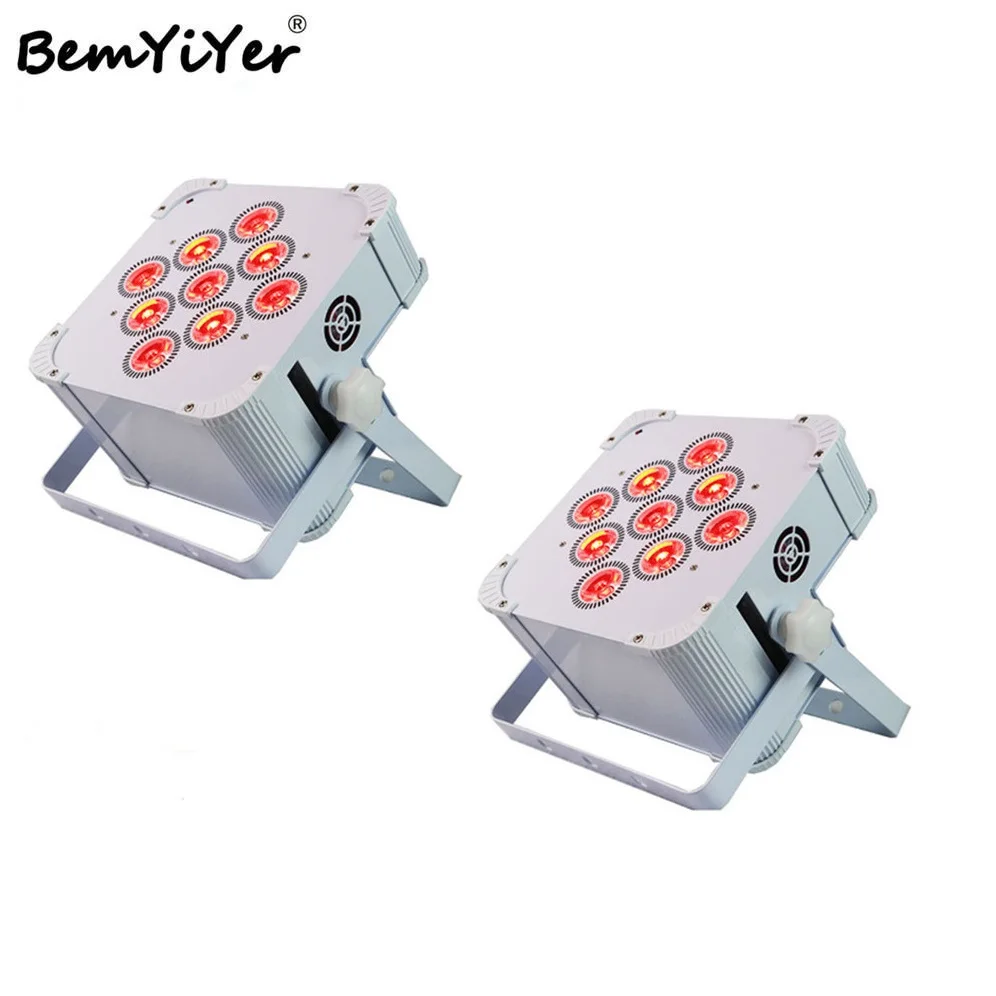BemYiYer 2pack 9x18w LED Par wash stage lights Battery operated Wireless DMX Remote for DJ wedding party events /RGBWA+UV 6in1
BemYiYer 2pack 9x18w LED Par wash stage lights Battery operated Wireless DMX Remote for DJ wedding party events /RGBWA+UV 6in1
