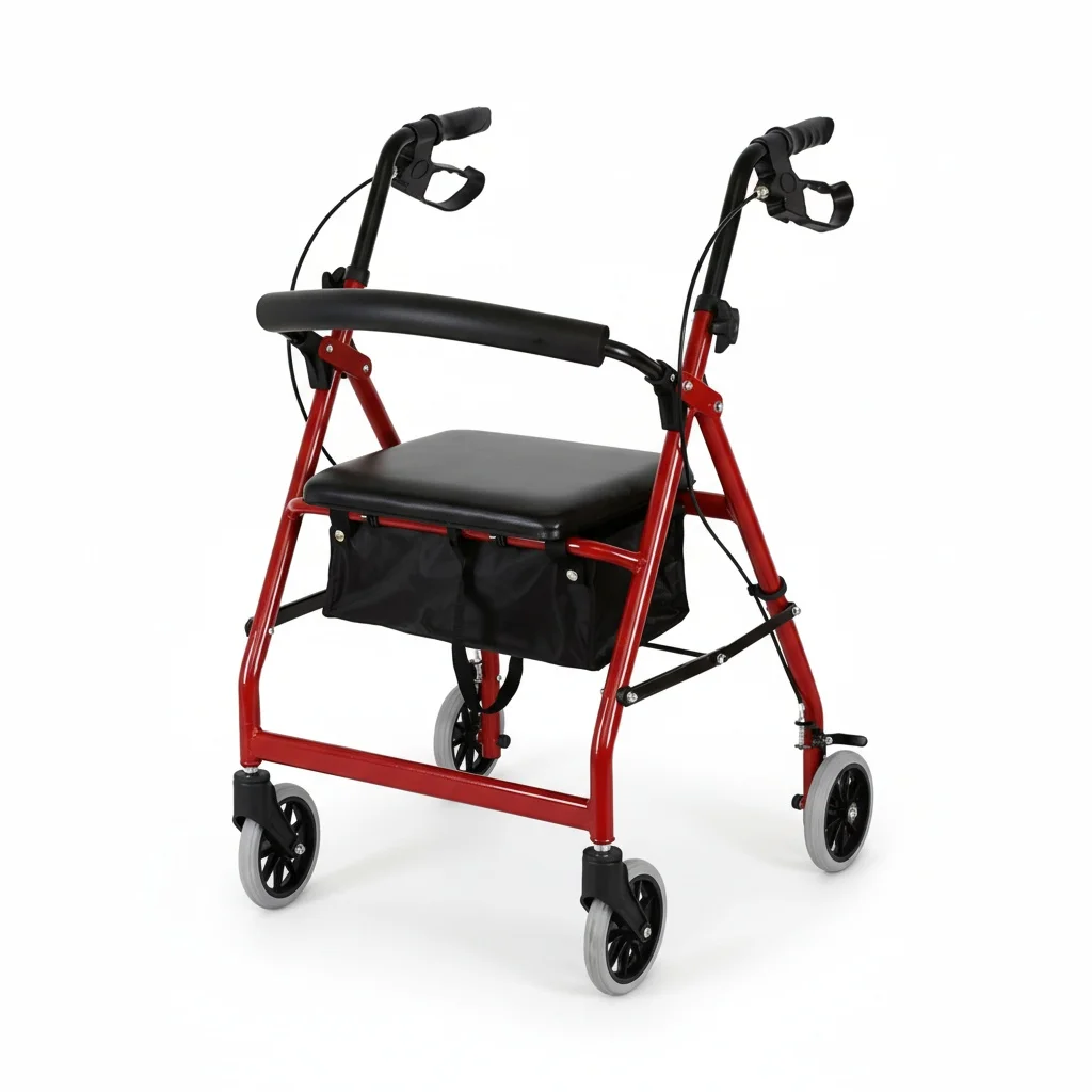 Aluminum Rollator, 64x61x79-95cm Foldable Walker, 7kg, Linear Pull Brake Mobility Walker, Elderly Walking Aid for Rehabilitation
Aluminum Rollator, 64x61x79-95cm Foldable Walker, 7kg, Linear Pull Brake Mobility Walker, Elderly Walking Aid for Rehabilitation