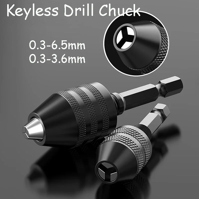 1/4 Inch Hex Shank Keyless Drill Chuck Carbon Steel Quick Change Adapter Converter drill adapter 0.3-6mm 0.3-3.6mm
1/4 Inch Hex Shank Keyless Drill Chuck Carbon Steel Quick Change Adapter Converter drill adapter 0.3-6mm 0.3-3.6mm