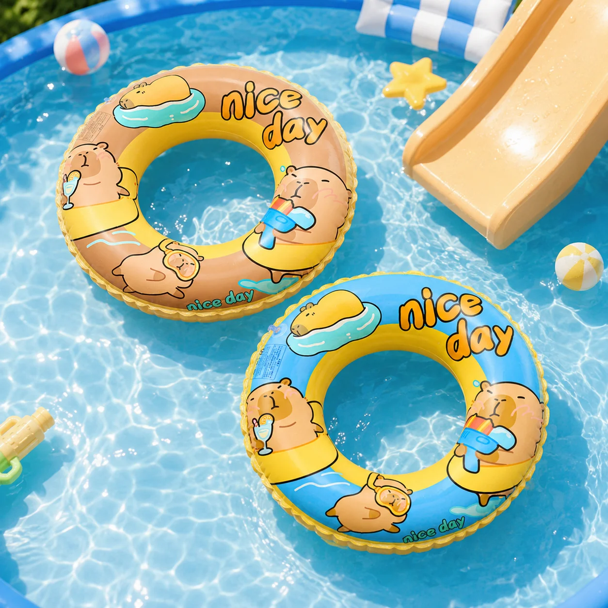 1pc Cartoon Capybara Inflatable Swimming Ring PVC Pool Float Tube Summer Swim Circle for Beach Pool Vacation
1pc Cartoon Capybara Inflatable Swimming Ring PVC Pool Float Tube Summer Swim Circle for Beach Pool Vacation