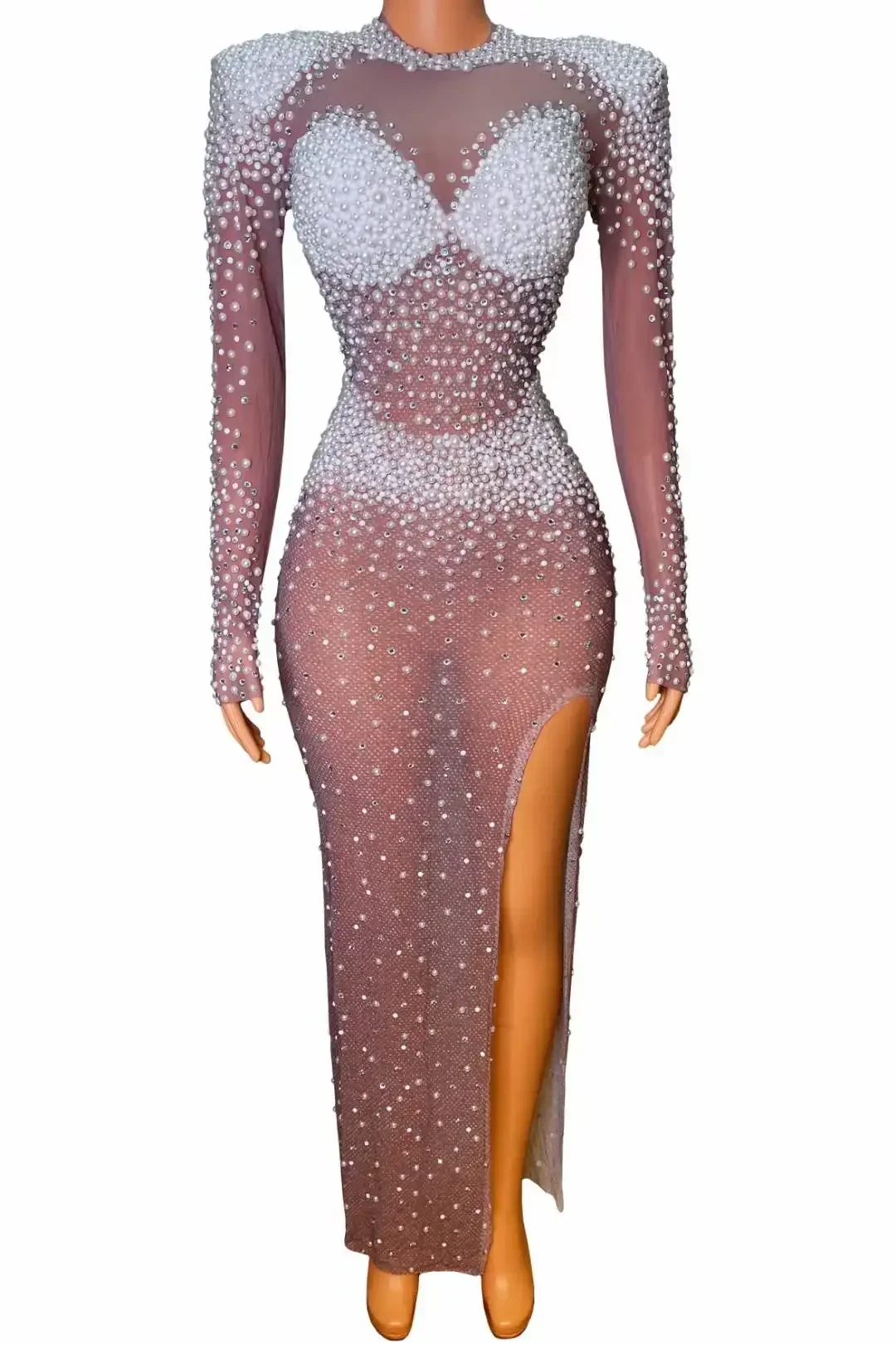Peals Rhinestone Dress Women Maxi Long Sleeve Birthday Party Brand Dresses Drag Queen Outfit See Through Stage Wear 2022 New
Peals Rhinestone Dress Women Maxi Long Sleeve Birthday Party Brand Dresses Drag Queen Outfit See Through Stage Wear 2022 New