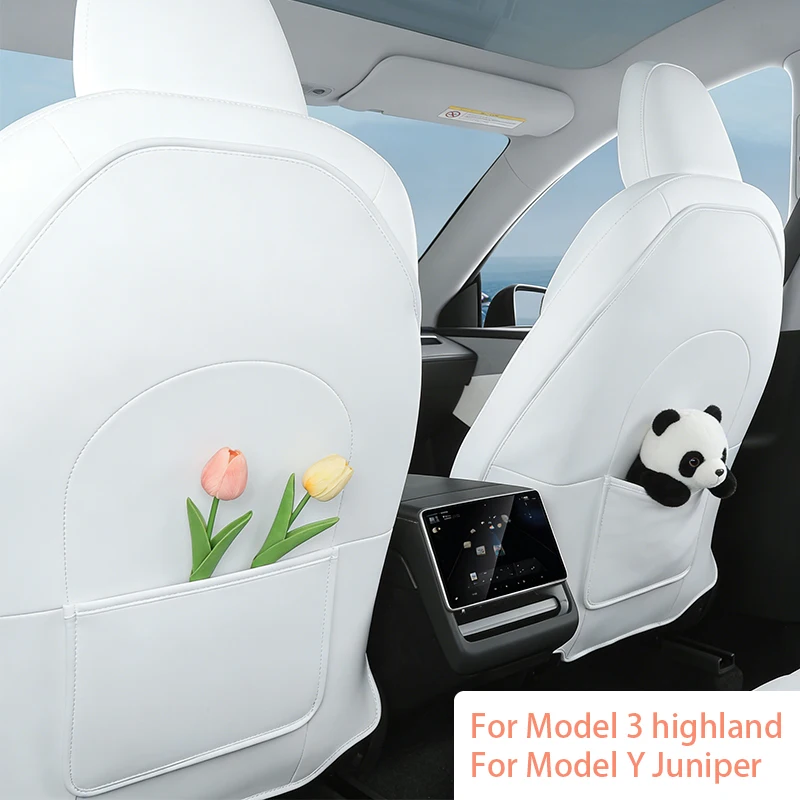 For Tesla Model Y Juniper Model 3 Highland Car Seat Back Protectors Storage Pockets leather Anti-kick mat Interior Accessories
For Tesla Model Y Juniper Model 3 Highland Car Seat Back Protectors Storage Pockets leather Anti-kick mat Interior Accessories