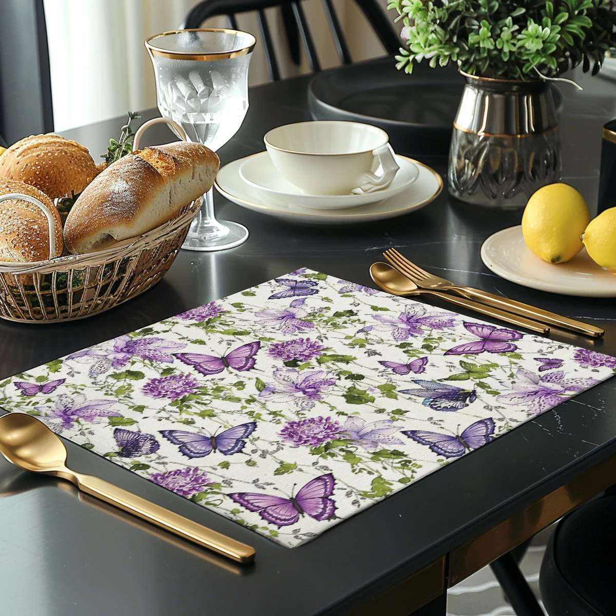 Vibrant Floral Pattern Polyester Placemats & Coasters - Decorative Table Linens for Home, Restaurant and Daily Dining Use
Vibrant Floral Pattern Polyester Placemats & Coasters - Decorative Table Linens for Home, Restaurant and Daily Dining Use