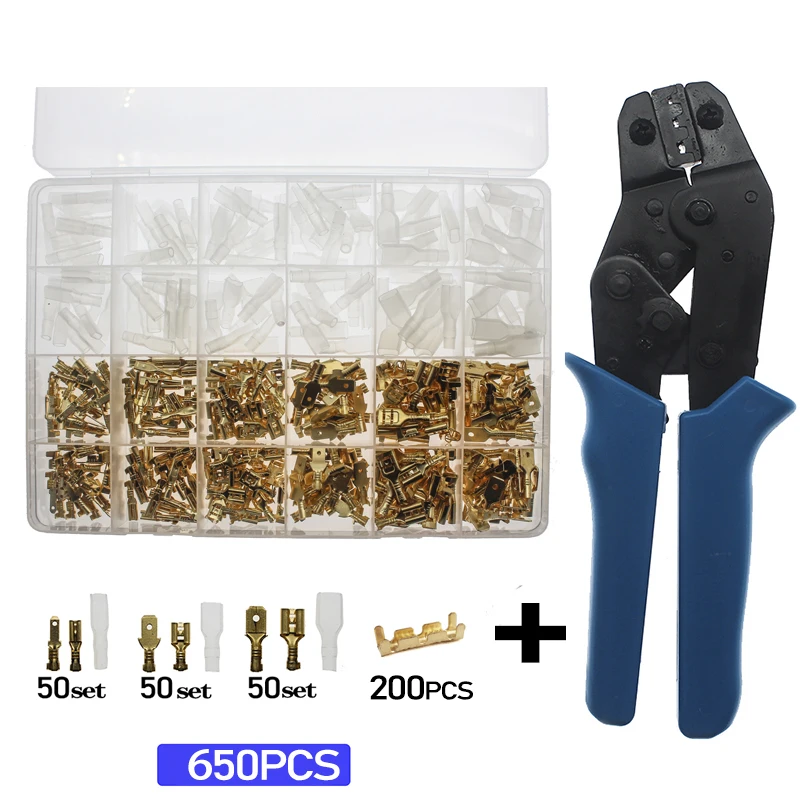 box2.8/4.8/6.3mm Spring Plug Crimp with Crimping Hand Tool Female Male Wire Connectors Terminals Electrical Insulated Assortment
box2.8/4.8/6.3mm Spring Plug Crimp with Crimping Hand Tool Female Male Wire Connectors Terminals Electrical Insulated Assortment