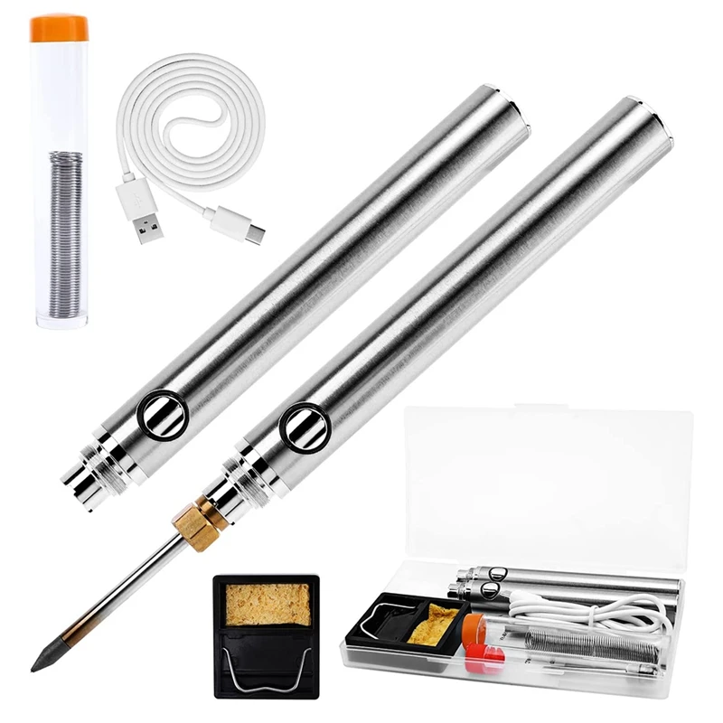 2 Pcs Cordless Soldering Iron Kit, USB Battery Powered Wireless Soldering Iron For Home Appliance Repair
2 Pcs Cordless Soldering Iron Kit, USB Battery Powered Wireless Soldering Iron For Home Appliance Repair