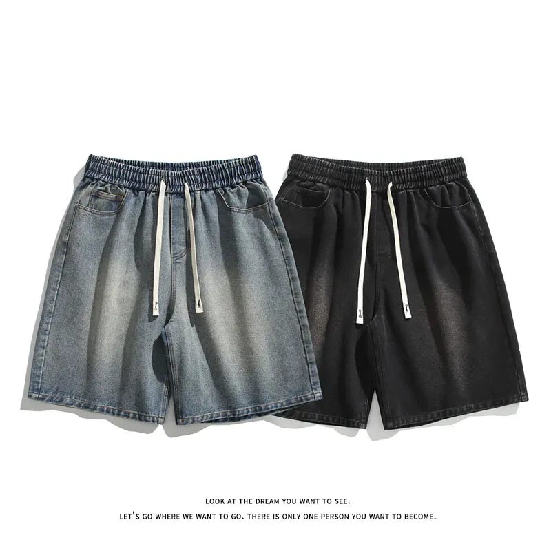 Korean Style Vintage Men's Jeans Summer Loose Male Wide Leg Knee Length Shorts Straight New Washed Fashion Short Denim Pants
Korean Style Vintage Men's Jeans Summer Loose Male Wide Leg Knee Length Shorts Straight New Washed Fashion Short Denim Pants