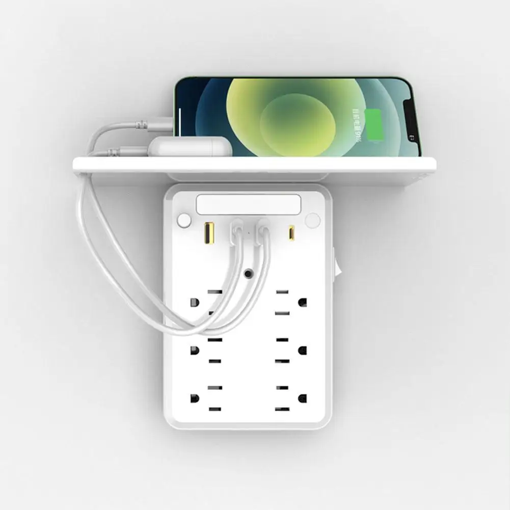 Настенная розетка с вилкой США Электрический удлинитель с 6 розетками переменного тока 3 порта USB 1 порта Type-C Розетка для быстрой зарядки Концентратор
Настенная розетка с вилкой США Электрический удлинитель с 6 розетками переменного тока 3 порта USB 1 порта Type-C Розетка для быстрой зарядки Концентратор