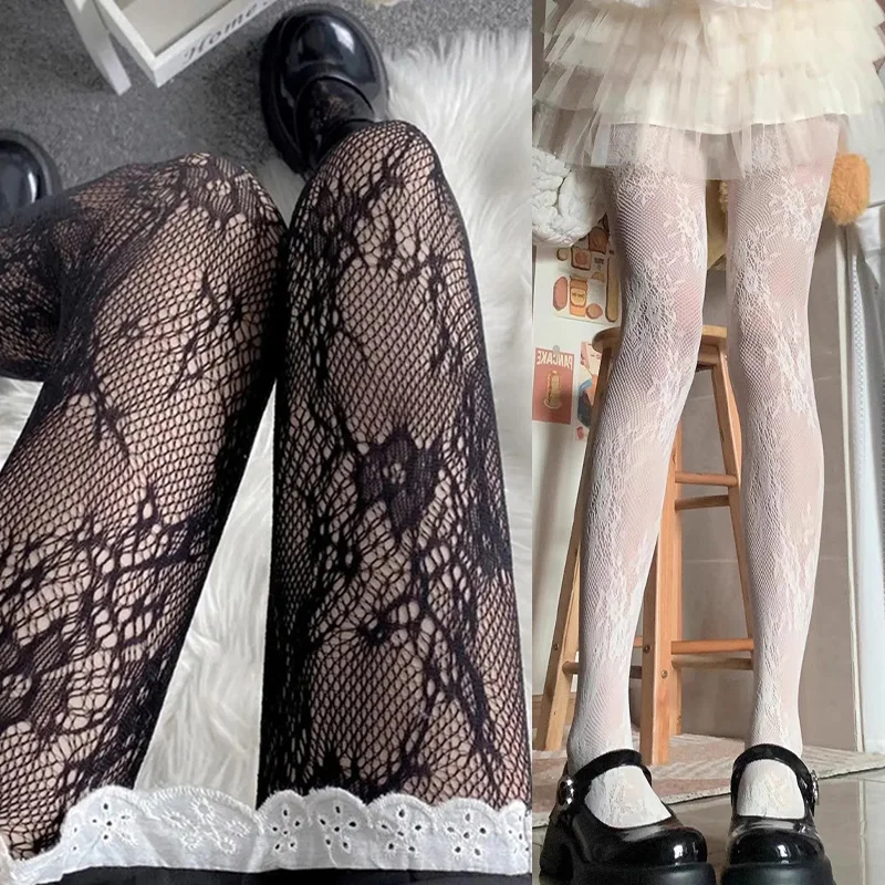 Lolita Sweet Girls Punk Floral Stockings Hollowed Out Lace Mesh Stocking New Tights Sexy Stockings for Women Pantyhose Hosiery
Lolita Sweet Girls Punk Floral Stockings Hollowed Out Lace Mesh Stocking New Tights Sexy Stockings for Women Pantyhose Hosiery