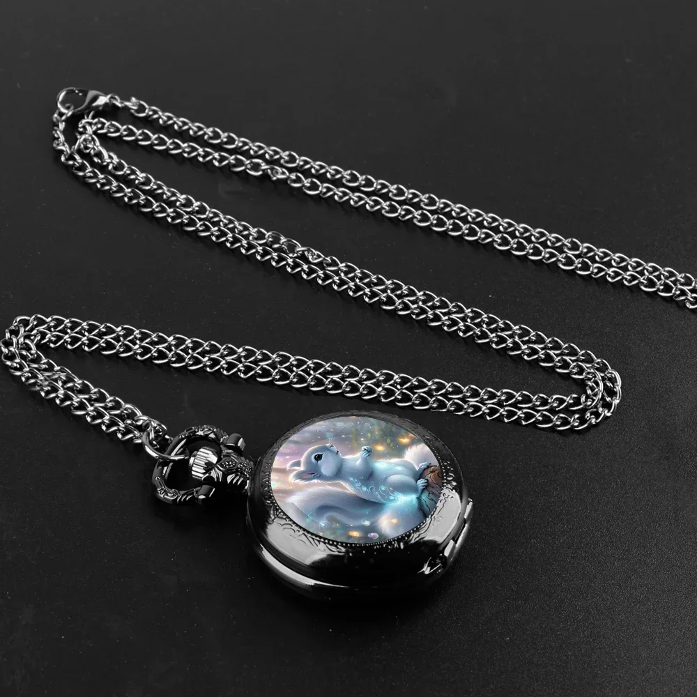 Little Squirrel Glass Dome Quartz Pocket Watch With Durable Chain Arabic Numeral Dial Creative Gifts for Men Women Kids
Little Squirrel Glass Dome Quartz Pocket Watch With Durable Chain Arabic Numeral Dial Creative Gifts for Men Women Kids