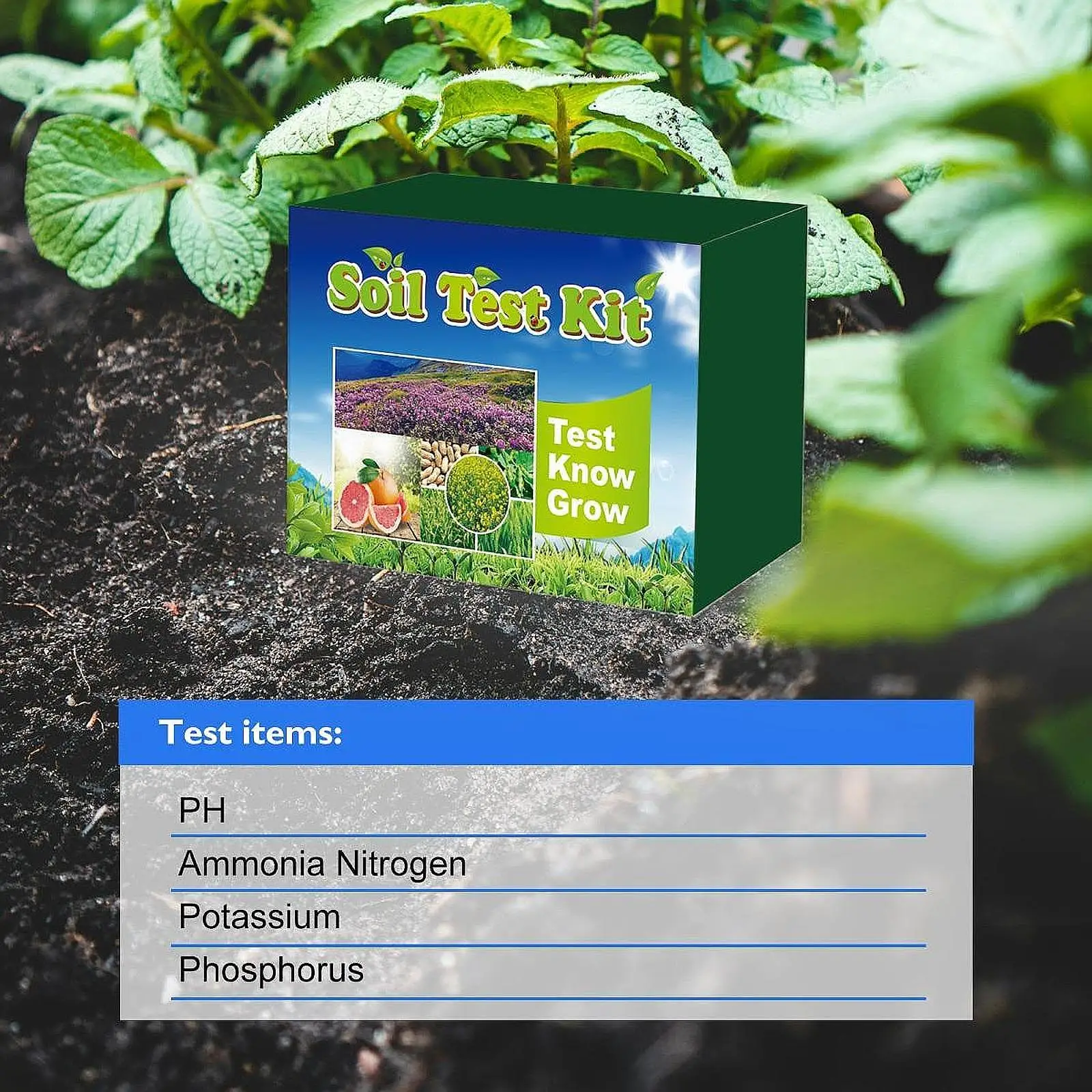 Soil Testing Kit Accurate Easy to Use PH Nitrogen Phosphorous Potassium for Gardening Farm Lawn Outdoor Indoor Plants Vegetables
Soil Testing Kit Accurate Easy to Use PH Nitrogen Phosphorous Potassium for Gardening Farm Lawn Outdoor Indoor Plants Vegetables