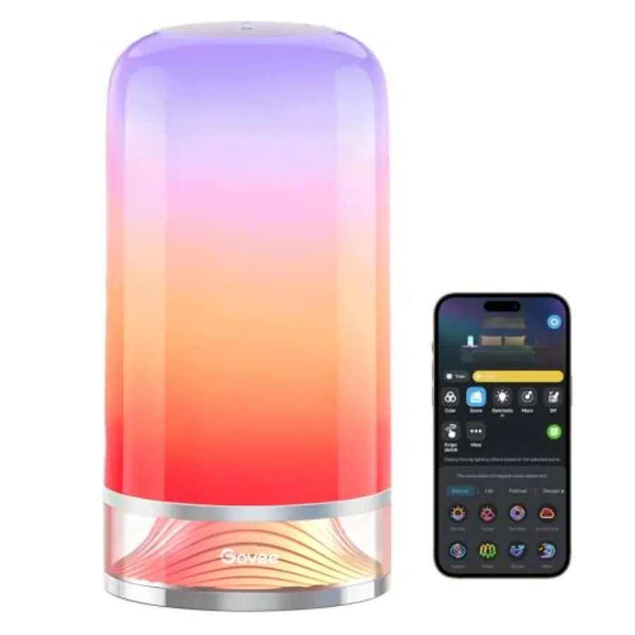 RGBIC Smart Table Lamp 2 Touch Bedside Small Table Lamp Compatible with SmartThings Matter Alexa Desk Lamp with 64 Scene Modes
RGBIC Smart Table Lamp 2 Touch Bedside Small Table Lamp Compatible with SmartThings Matter Alexa Desk Lamp with 64 Scene Modes