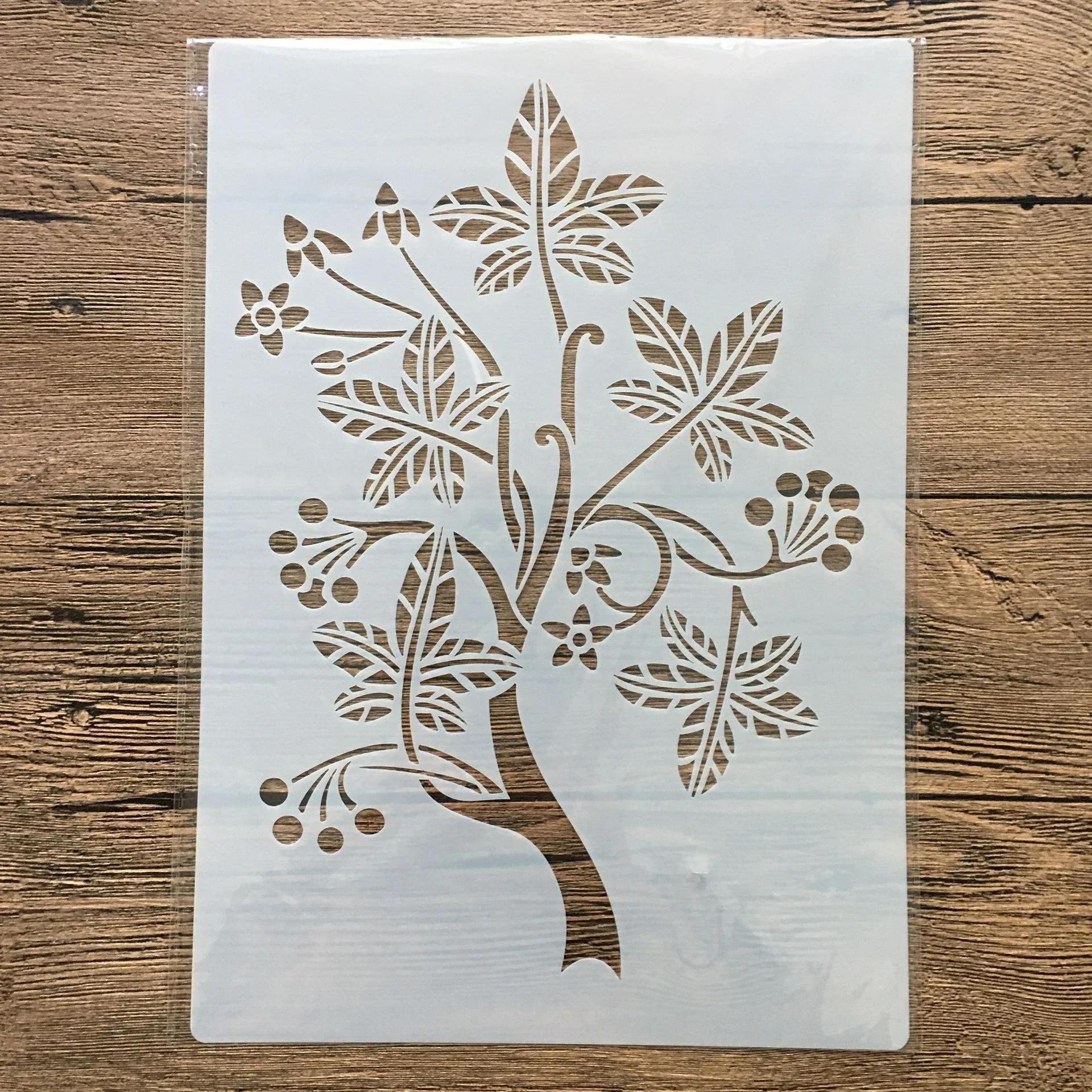A4 29 * 21cm Sapling DIY Stencils Wall Painting Scrapbook Coloring Embossing Album Decorative Paper Card Template cake 
A4 29 * 21cm Sapling DIY Stencils Wall Painting Scrapbook Coloring Embossing Album Decorative Paper Card Template cake