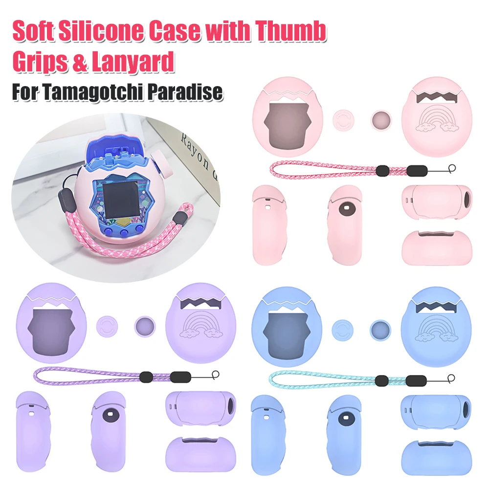 Silicone Cover Protective Case with Thumb Grips & Lanyard Game Console Protective Cover for Tamagotchi Paradise
Silicone Cover Protective Case with Thumb Grips & Lanyard Game Console Protective Cover for Tamagotchi Paradise