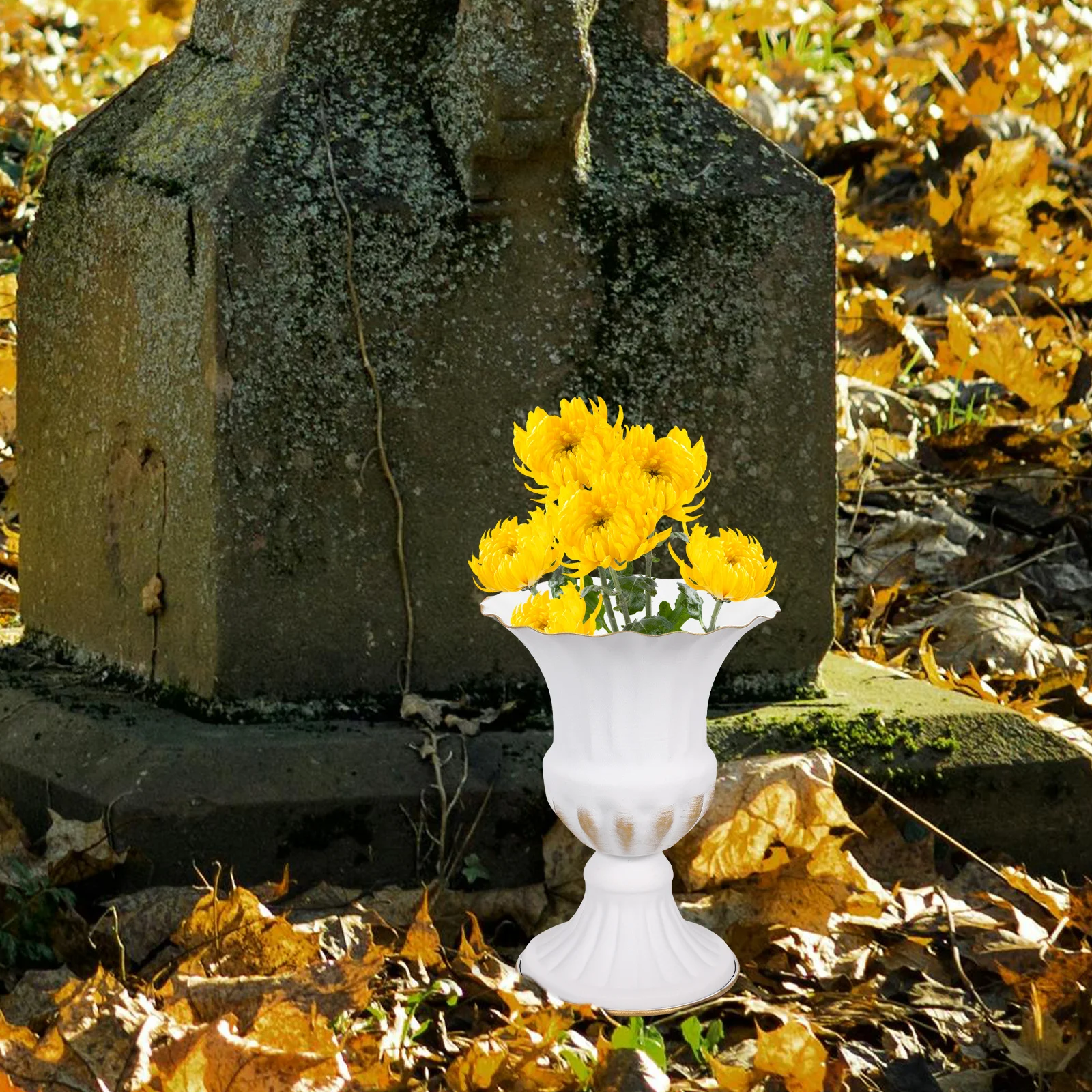 2pcs Cemetery Memorial Vase Outdoor Iron Urn Planter Flowers Graveyard Pot White Garden Lawn Decoration Artificial Container
2pcs Cemetery Memorial Vase Outdoor Iron Urn Planter Flowers Graveyard Pot White Garden Lawn Decoration Artificial Container