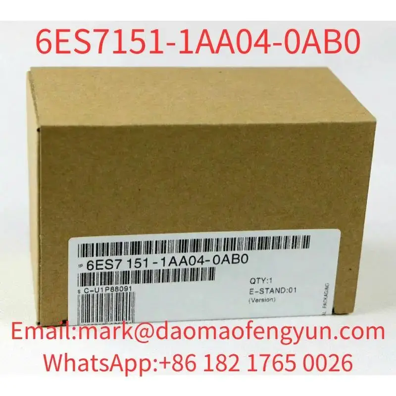 6ES7151-1AA04-0AB0 New SIMATIC DP, INTERFACE MODULE IM151-1 STANDARD FOR ET200S
6ES7151-1AA04-0AB0 New SIMATIC DP, INTERFACE MODULE IM151-1 STANDARD FOR ET200S