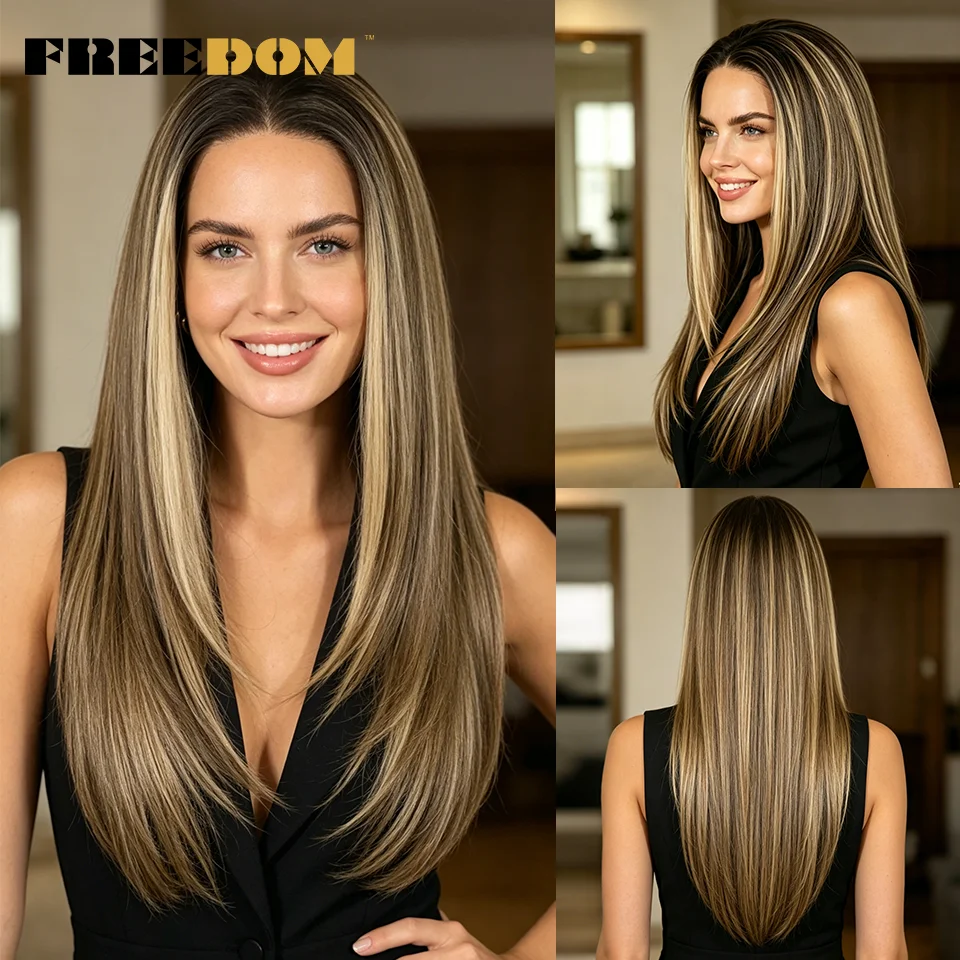 Synthetic Lace Front Wigs For Women 24 Inch Ombre Brown Ash Blonde 13x6 Straight Layered Lace Wig Heat Resistant Daily Use Wig
Synthetic Lace Front Wigs For Women 24 Inch Ombre Brown Ash Blonde 13x6 Straight Layered Lace Wig Heat Resistant Daily Use Wig