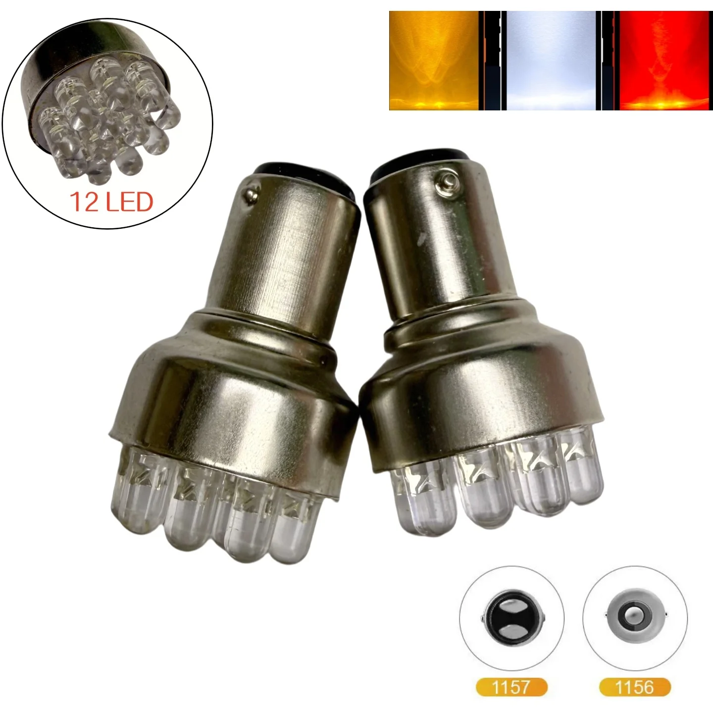 2PCS White/Yellow/Red 1156 382/1157 380 12 LED Motorcycle Car Light Bulb 12V Tail Light Turn Signal Corner Light
2PCS White/Yellow/Red 1156 382/1157 380 12 LED Motorcycle Car Light Bulb 12V Tail Light Turn Signal Corner Light