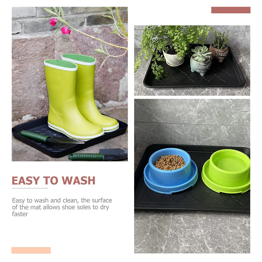 2pcs Plastic Pet Food Multi-Function Shoe Mat Boot Trays Pp Material Easy Clean Reusable Tray Black Simple Design Utility Tray
2pcs Plastic Pet Food Multi-Function Shoe Mat Boot Trays Pp Material Easy Clean Reusable Tray Black Simple Design Utility Tray