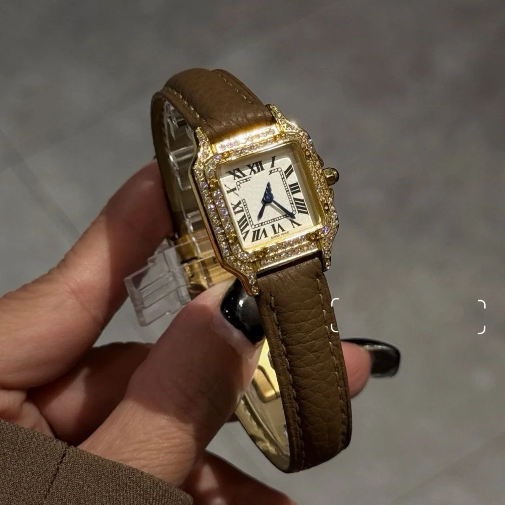 Brown Genuine Leather Strap Gold Case Elegant Ladies Quartz Dress Watch Luxury Jewelry Gift For Her
Brown Genuine Leather Strap Gold Case Elegant Ladies Quartz Dress Watch Luxury Jewelry Gift For Her