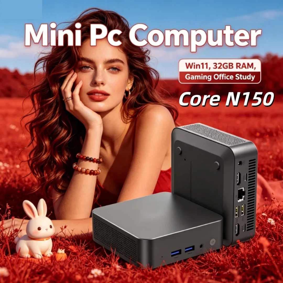 Ultra Clear High Bright 4K HD Mini Desktop PC Core N150 Windows 11 Pro Office Study 32GB RAM 1TB/2TB SSD
Ultra Clear High Bright 4K HD Mini Desktop PC Core N150 Windows 11 Pro Office Study 32GB RAM 1TB/2TB SSD
