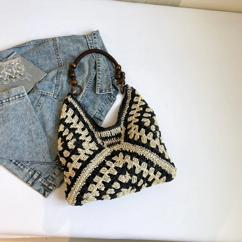 High-capacity Knited Bucket Bags for Women 2025 Korean Fashion Summer Shoulder Bags Handbags and Purses Weave Beach Bag
High-capacity Knited Bucket Bags for Women 2025 Korean Fashion Summer Shoulder Bags Handbags and Purses Weave Beach Bag