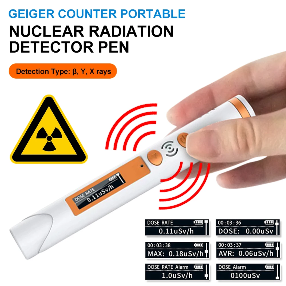HFS-P3 Pen-style Nuclear Radiation Detector Marble Radioactive X/Y-Ray Personal Dose Alarm Meter Geiger Counter Dosimeter
HFS-P3 Pen-style Nuclear Radiation Detector Marble Radioactive X/Y-Ray Personal Dose Alarm Meter Geiger Counter Dosimeter