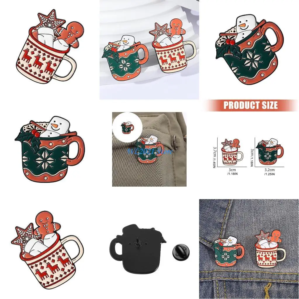 G5GC Christmas Snowman Elk Enamel Pin Gingersnap Man Brooch Jewelry Gift For Friend
G5GC Christmas Snowman Elk Enamel Pin Gingersnap Man Brooch Jewelry Gift For Friend