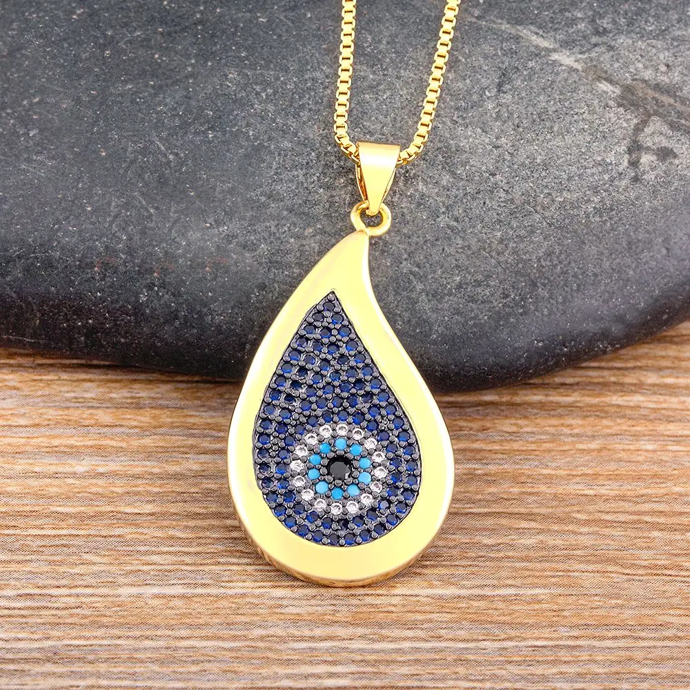 Nidin Fashion Water Drop Pendant Necklace Clavicle Chain Blue Evil Eye Trendy Rhinestone Jewelry Temperament Party Wedding Gift
Nidin Fashion Water Drop Pendant Necklace Clavicle Chain Blue Evil Eye Trendy Rhinestone Jewelry Temperament Party Wedding Gift