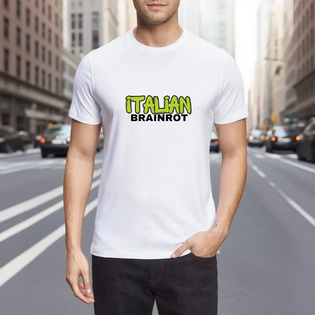 Men's Clothes Graphic T-Shirts B-Brainrot Print 100% Cotton Summer Tops Ropa hombre White Streetwear Short Sleeve Tee TShirt Y2k
Men's Clothes Graphic T-Shirts B-Brainrot Print 100% Cotton Summer Tops Ropa hombre White Streetwear Short Sleeve Tee TShirt Y2k