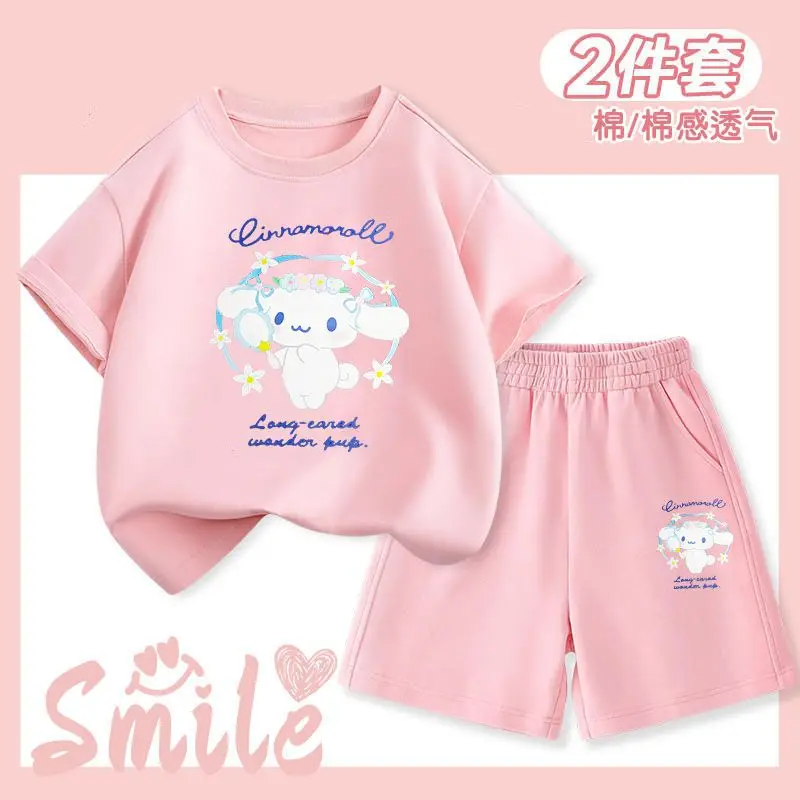 2024 Kuromi My Melody Girls Short Sleeve Shorts Sanrio Kawaii Anime Print Tops Summer Sweet Cute Children Set Tide Gift for Kids
2024 Kuromi My Melody Girls Short Sleeve Shorts Sanrio Kawaii Anime Print Tops Summer Sweet Cute Children Set Tide Gift for Kids