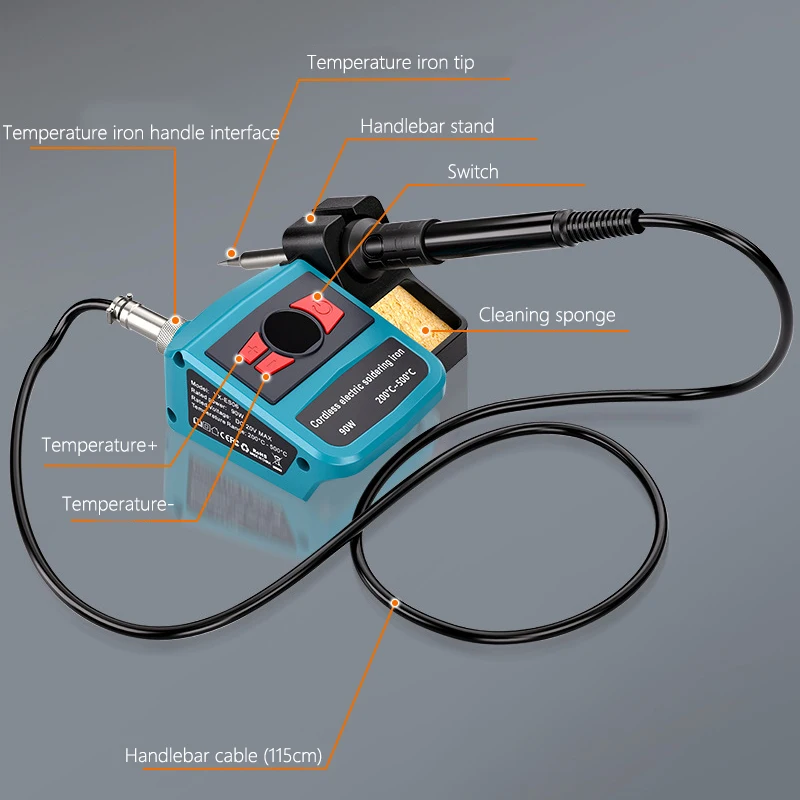 Портативный беспроводной паяльник для аккумуляторных станций Makita/Milwaukee/Bosch 18/20В Li-ion, литиевый паяльник для DIY-проектов
Портативный беспроводной паяльник для аккумуляторных станций Makita/Milwaukee/Bosch 18/20В Li-ion, литиевый паяльник для DIY-проектов