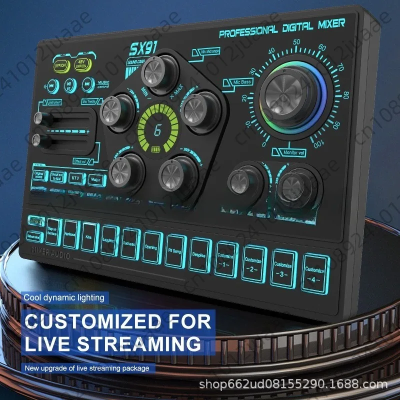 Живая звуковая карта, запись караоке, живое игровое компьютерное мобильное оборудование для подкастов SX91
Живая звуковая карта, запись караоке, живое игровое компьютерное мобильное оборудование для подкастов SX91